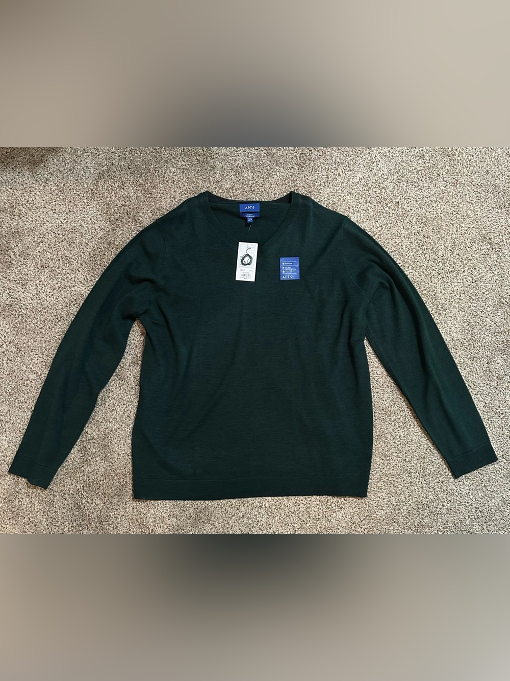 Men’s Apt. 9 Forest Green V-Neck Sweater
